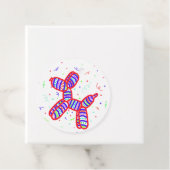 Ballon Dogs Party Favor Labels (In situ)