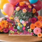 Ballon draaien Alice in Wonderland Florals Acryl Bord