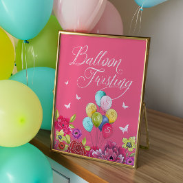 Ballon draaien Alice in Wonderland Florals Poster