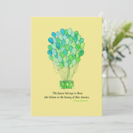 Ballon Droom Feest Uitnodiging (Staand voorkant)