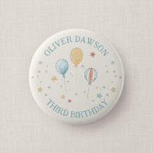 Ballon Droom Kind Verjaardag Gast Speld Badge