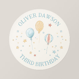 Ballon Droom Kindersfeestje Persoonlijke Sticker