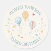 Ballon Droom Kindersfeestje Persoonlijke Sticker (Voorkant)