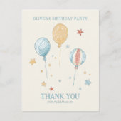 Ballon Droomfeest Bedankkaart Briefkaart (Voorkant)