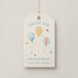 Ballon Droomfeest Verpakkings Bedankkaartje Cadeaulabel