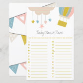 Ballon en Cloud Baby Name Race Baby shower Game (Voorkant / Achterkant)
