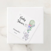 Ballon en Olifant Baby shower Bedankjes Labels (In situ)