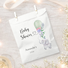 Ballon en Olifant Baby Shower Bedankzakje
