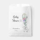 Ballon en Olifant Baby shower Bedankzakje (Voorkant)