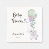 Ballon en Olifant Baby shower Servet (Voorkant)