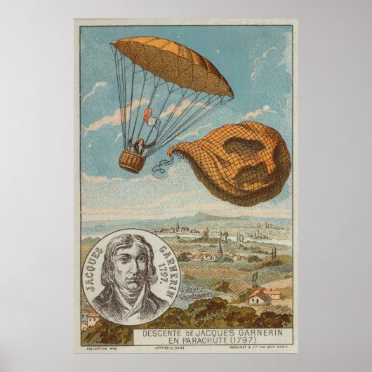 Ballon en parachute 1797 poster (Voorkant)