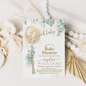Ballon Eucalyptus gold Baby shower Kaart