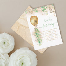 Ballon Eucalyptus Gold Glitter Book for Baby