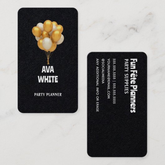 🎈🌈 Ballon Event Decor Visitekaartje (Voorkant / Achterkant)
