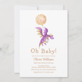 Ballon Fairytale Dragon Bottle Baby shower Kaart (Voorkant)