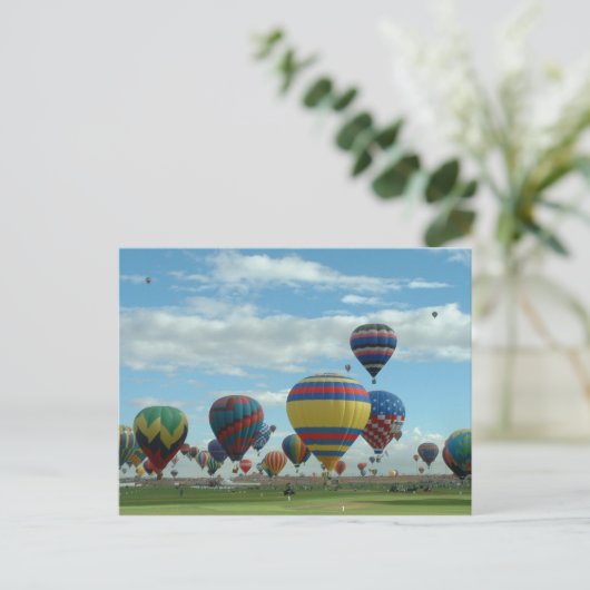 ballon Fiesta Albuquerque Briefkaart (Staand voorkant)