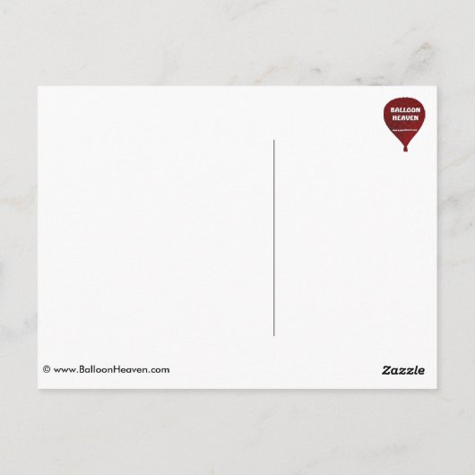 ballon Fiesta Albuquerque Briefkaart (Achterkant)