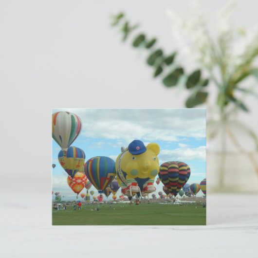 ballon fiesta briefkaart (Staand voorkant)