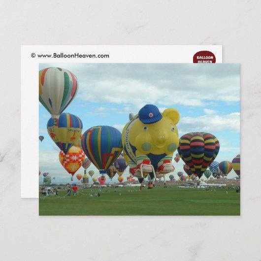 ballon fiesta briefkaart (Voorkant / Achterkant)