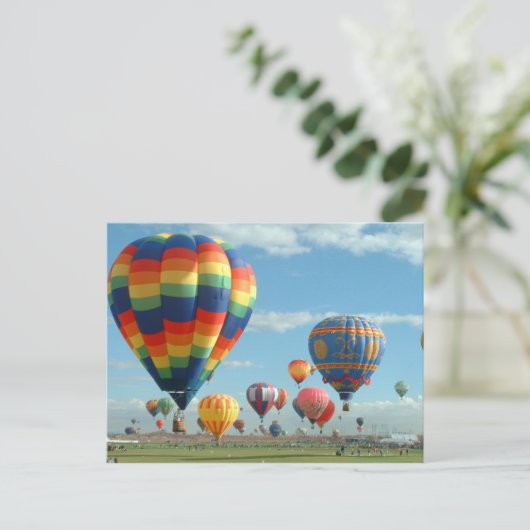 ballon fiesta briefkaart (Staand voorkant)