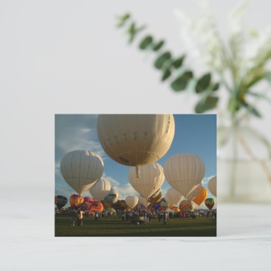 Ballon Fiesta Gas Ballooning Briefkaart (Staand voorkant)