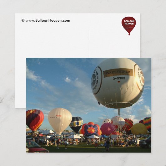 Ballon Fiesta Gas Ballooning Briefkaart (Voorkant / Achterkant)