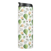 Ballon & Fiets Girlie Patroon Gepersonaliseerd Thermosbeker (Geroteerd rechts)