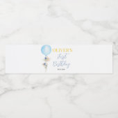 Ballon Floral Boy Water Fles Label Waterfles Etiket (Enkel label)