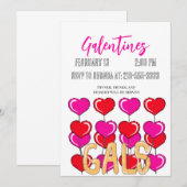 Ballon Galentine's uitnodiging (Voorkant / Achterkant)