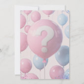 Ballon Gender Reveal Party Uitnodiging (Achterkant)