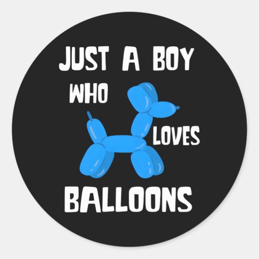 Ballon gewoon een ballon Bender ballon dier Ronde Sticker (Voorkant)