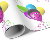 Ballon Gezicht Verjaardag Cadeaupapier (Rol Hoek)