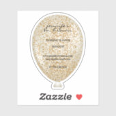 Ballon Glitter Glans Textuur Sticker (Vel)