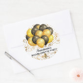 Ballon Gold Confetti Bachelorette Ronde Sticker (Envelop)