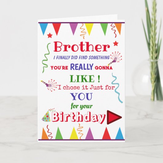 BALLON grappig ondeugend onbeleefd oom broer Kaart (Voorkant)