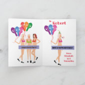 BALLON grappig ondeugend onbeleefd oom broer Kaart (Binnen)