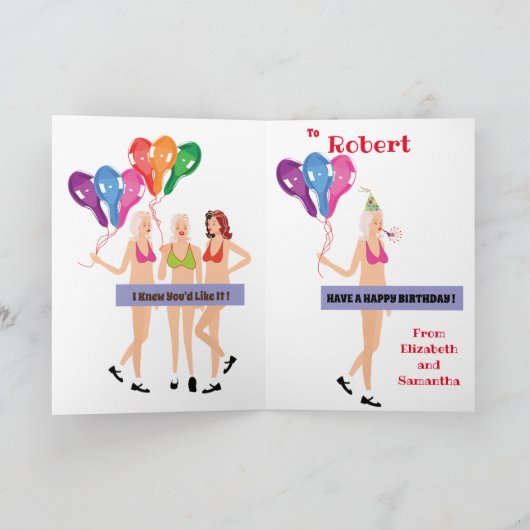 BALLON grappig ondeugend onbeleefd oom broer Kaart (Binnen)