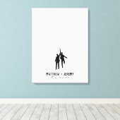 Ballon Guestbook Weddenschap Fingerprint Canvas Afdruk (Insitu (Houten vloer))