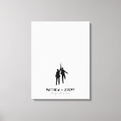 Ballon Guestbook Weddenschap Fingerprint Canvas Afdruk (Voorkant)