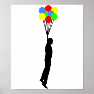 Ballon Hangende Grappige Poster