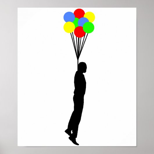 Ballon Hangende Grappige Poster (Voorkant)