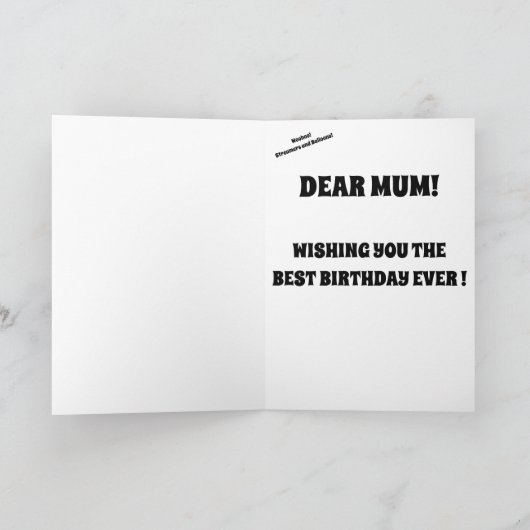 BALLON Happy Birthday MUM kaart schattig (Binnen)