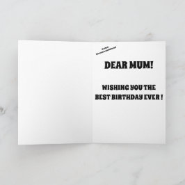 BALLON Happy Birthday MUM kaart schattig