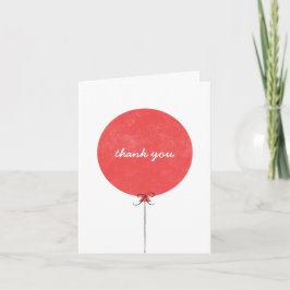 Ballon Hartelijk dank - Rood Bedankkaart