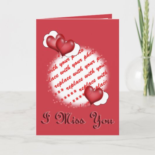 Ballon Heart Valentijn Foto Lijst Feestdagen Kaart (Voorkant)