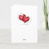 Ballon Hearts Valentijn-invoegtoepassing Feestdagen Kaart (Achterkant)
