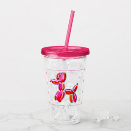 Ballon Hond Acryl Drinkbeker