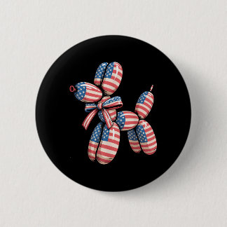 Ballon Hond Ballon Draaien 4 juli Amerikaans Ronde Button 5,7 Cm