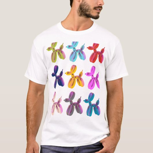 Ballon Hond dynamisch T-shirt (Voorkant)