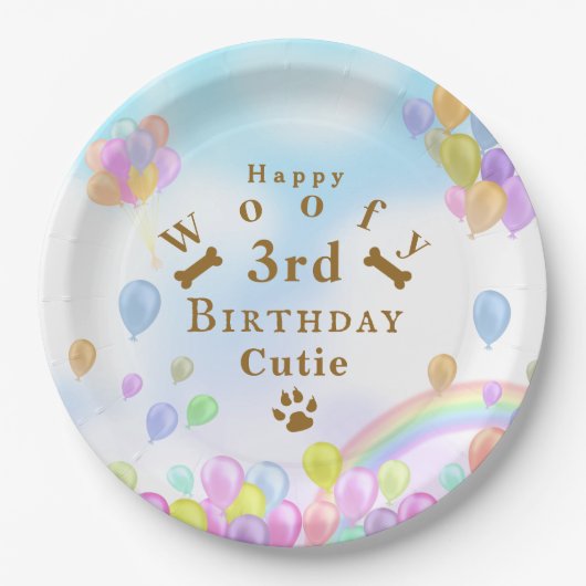 ballon huisdier hond papieren bordje (Voorkant)